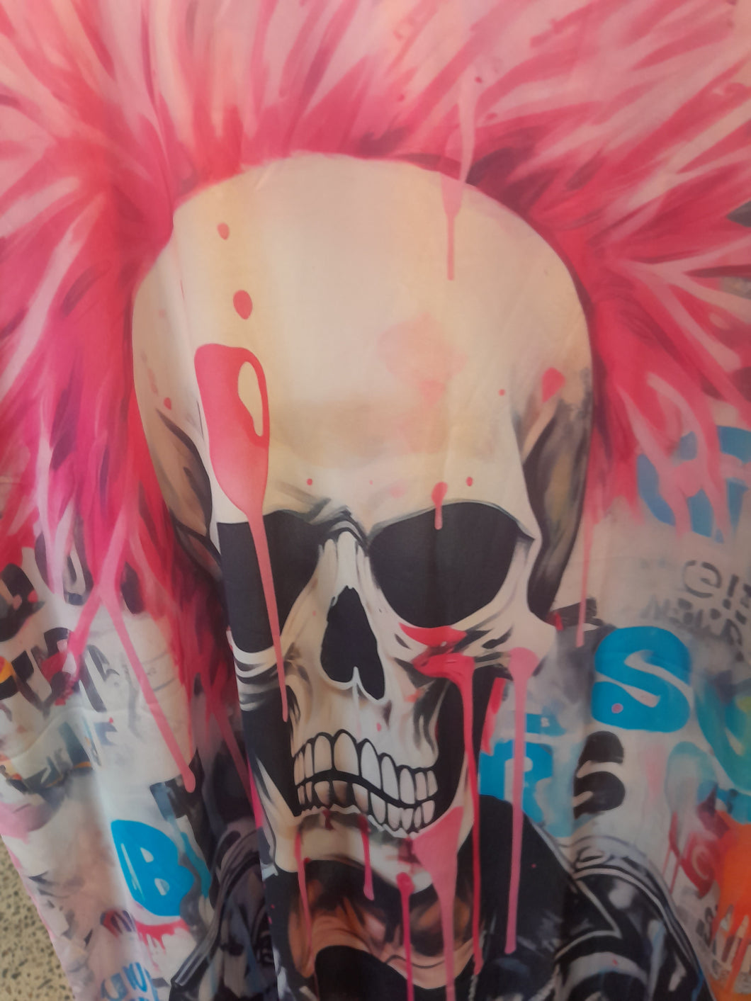 Pink Skull double sided T Shirt