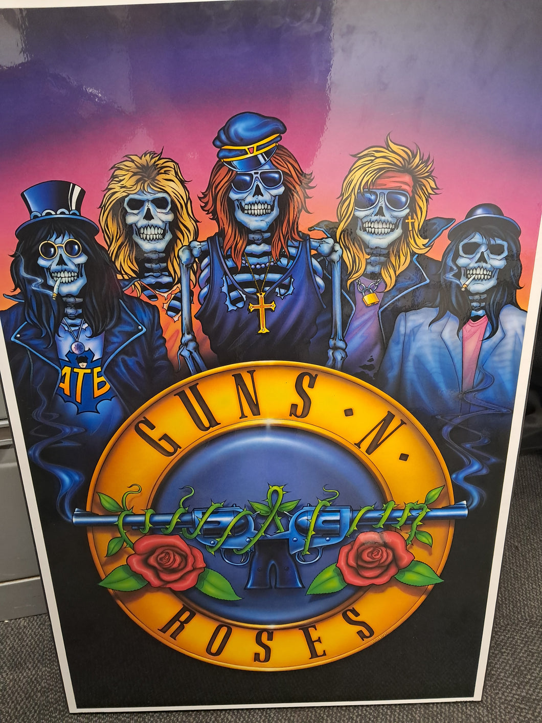 Guns n Roses Wall Art 1989 Rock and Roll Comics limited.