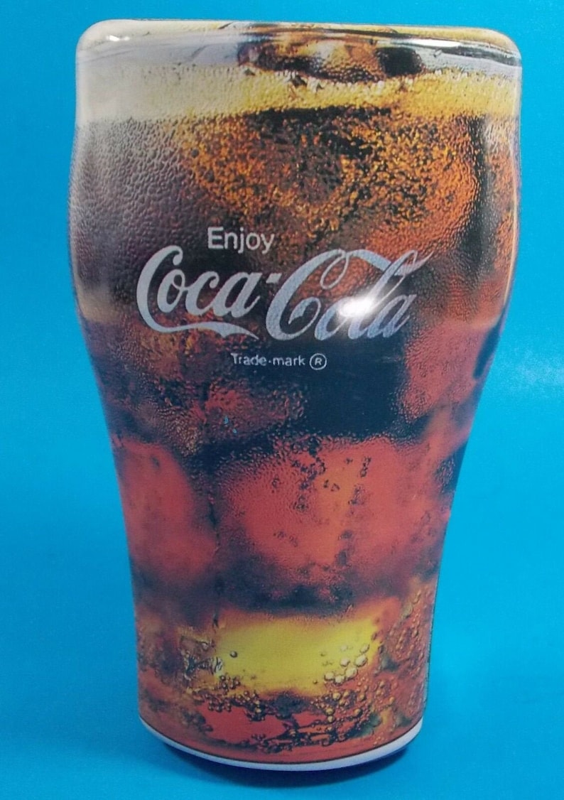 1997 Vintage Coke Glass Shaped Tin