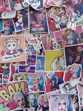 Load image into Gallery viewer, Joker related Harley Queen etc 10 pack Premium Stickers
